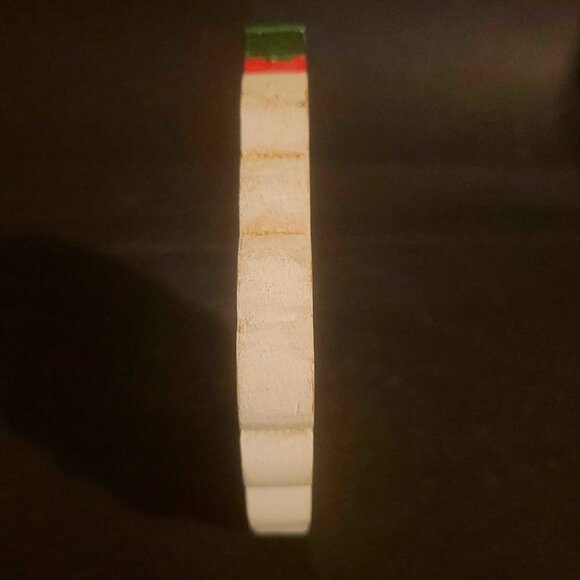 Wooden Hand Painted Santa Ornament - Picture 2 of 5